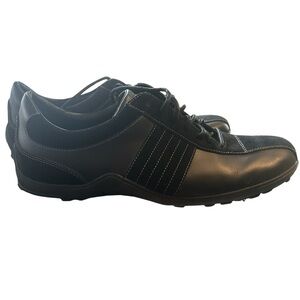 Cole Haan Size 11 1/2 M Black Suede Leather Shoes Needs Laces Replaced